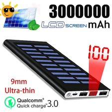 NEW Super Portable Charger 3000000mAh Solar Power Bank 2USB for Cell Phone 2021