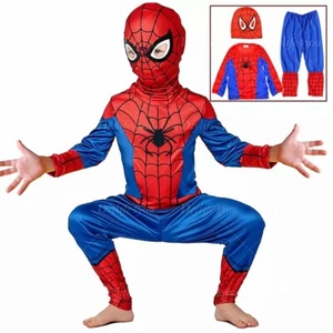Kids SpiderMan Cosplay Costume Boys Tobey Maguire Outfit Jumpsuit Clothes 3Y-7Y - Picture 1 of 14