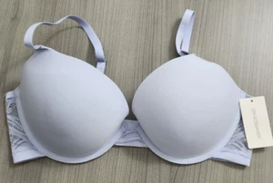 OnGossamer G9200 Women's Sleek Micro Push Up Bra with Lace Baby Lavender - 36D - Picture 1 of 7