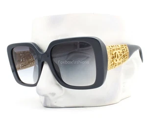 Gafas de sol Chanel ch5532A 1790/0O azul gasolina dorado joya tweed con estuche - Imagen 1 de 15