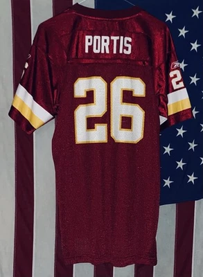Camiseta Vintage REEBOK Washington Redskins Clinton Portis NFL Malha Extra Grande 18-20 Nova Sem etiquetas - Imagem 1 de 2