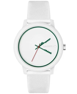 Lacoste 12.12 Studio Men's Quartz Watch Quartz Case with Rubber Strap 42mm, Whit - Image 1 of 4