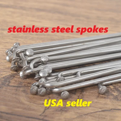 Electric bike stainless steel spoke 12g x 172mm x36pcs with brass nipples in USA - Image 1 of 4