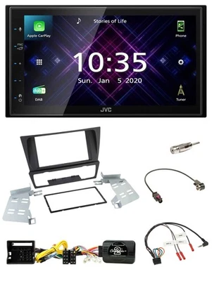 JVC DAB 2DIN Lenkrad Bluetooth USB Autoradio für BMW 3er E92 E93 E90 E91 ohne PD - Bild 1 von 4