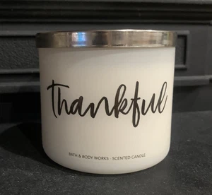 Bath & Body Works Thankful Sweet Cinnamon Pumpkin 3 Wick Scented Candle - Picture 1 of 8