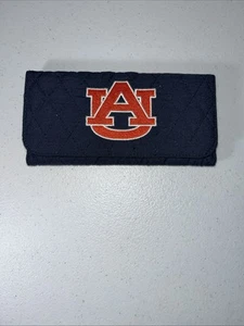 Auburn Tigers Wallet Embroidered Ladies Checkbook Holder Quilted 8” X4” - Picture 1 of 7