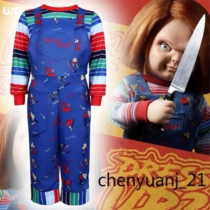Chucky Cosplay Kostüm Halloween Kinder Set Unterhemd Anzug Perform Kid Unisex - Bild 1 von 12