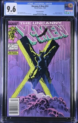 X-MEN 251 CGC 9.6 WPGS QUIOSCO VARIANTE V1 MARVEL 1989! CUBIERTA WOLVERINE CLÁSICA Foto 1 de 2