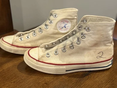 Zapatillas De Colección Raras Años 60 Chuck Taylor High All Star Talla 7 EE. UU. Etiqueta Azul Converse Foto 1 de 4