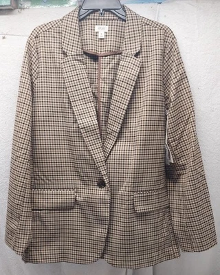 Blazer Ana Coat Talla X-LARGE Mujer Regular a Cuadros Nuevo con Etiquetas  Foto 1 de 4