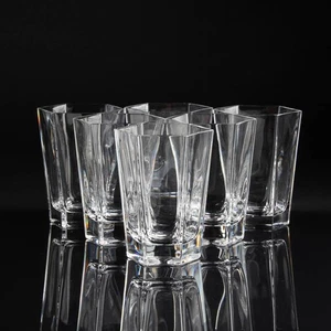 Vasos de cristal Arnolfo di Cambio Rex juego de 6 agua vintage - Imagen 1 de 4