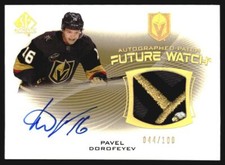 2021-22 SP Authentic Future Watch Patch Autographs Pavel Dorofeyev RC Auto /100