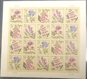 US 29C STAMP HERBS SERIES SHEET OF 20 SCOTT#4505-09 MNH 2011 - Picture 1 of 2