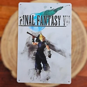 🍀 Blechschild Metallschild Gaming Final Fantasy 7 Cloud Strife Tin Sign - Bild 1 von 2