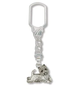 Westie Key Ring Jewelry Sterling Silver Handmade West Highland White Terrier Key - Picture 1 of 1