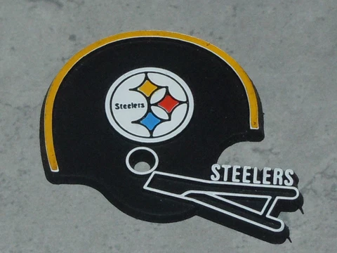PITTSBURGH STEELERS Vintage NFL RUBBER Football FRIDGE MAGNET Standings Board Cover