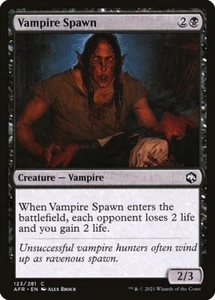 VAMPIRE SPAWN x4 Magic The Gathering Casi Nuevo-M Aventuras en los Reinos Olvidados 4 Comunes - Imagen 1 de 1