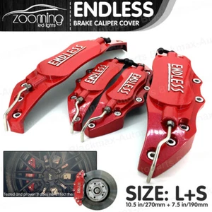 4 piezas Cubierta pinza de freno universal de aleación de aluminio rojo 3D estilo infinito L+S LW02 - Imagen 1 de 9