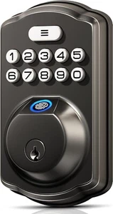 Smart Lock, Fingerprint Deadbolt, Keyless Entry Door Lock Electronic Keypad - Picture 1 of 6