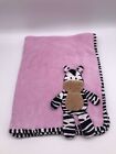 Rare HTF Koala Baby Blanket Security Pink 3D Zebra Lovey plush soft 42x34” I4