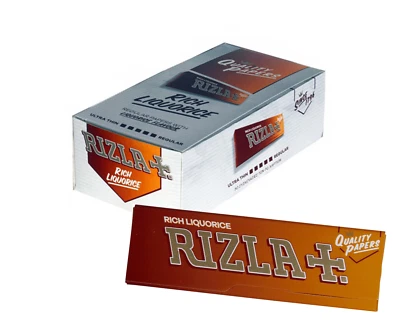 Cartine Rizla Liquorice Corte – Gusto Naturale Liquirizia, 50 Libretti