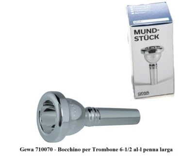Gewa 710.070 Bocchino Argentato per Trombone 6-1/2 al-l penna larga SIGILLATO - Immagine 1 di 2