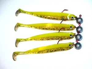 Stint Alose En Fou Fluo Avec Jig 3/0 14g Monté Appâts Zander-Hecht-Barsch - Photo 1/1