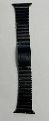 Usado Y Gran Condición (Raro) Apple 42mm/44mm Acero Inoxidable Negro Link Banda - Imagen 1 de 3