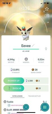 Shiny Eevee Party Hat (Female) - P T C Or Trade Registered - Read Description • 4.80€