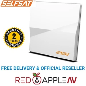 Selfsat H50M2 Quad 6° Monoblock LNB Hotbird & Astra 1 On One Flat Panel Dish - Picture 1 of 4