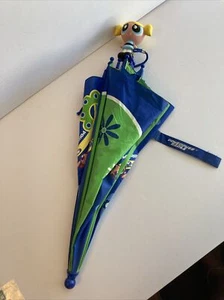 RARE!!! Powerpuff Girls Blue & Green Umbrella Bubbles Handle Vintage - Picture 1 of 4