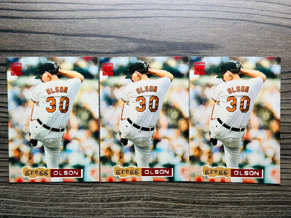 1994 Topps Stadium Club Red Stamp 1st Day Issue #196 Gregg Olson Orioles - Image 1 of 1