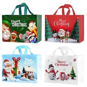 80 PCS Christmas Gift Bags,Christmas Tote Bags with Handles, Christmas Treat ... - Picture 1 of 6