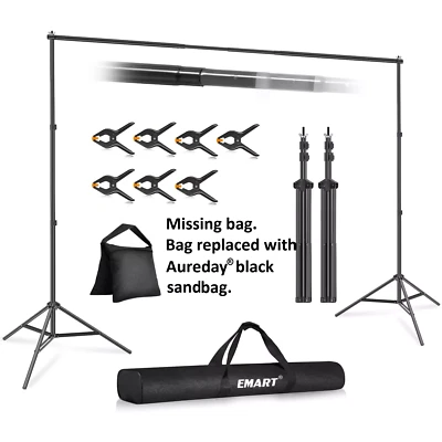 EMART! Backdrop Stand 10x7ft(WxH) Photo Studio Adjustable Background Stand.box#5 - Image 1 of 4