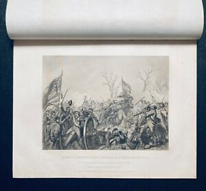 Battle Of Murfresboro Civil War Engraving After Chappel Johnson Fry & Co 1862