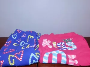 JOE BOXER Intimates Women's pink and blue candy cane heart pajamas size small - Picture 1 of 3