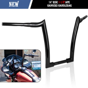 14'' Rise Handlebar Black Drag Bar Handle bars For Harley Touring Road Glide - Picture 1 of 12