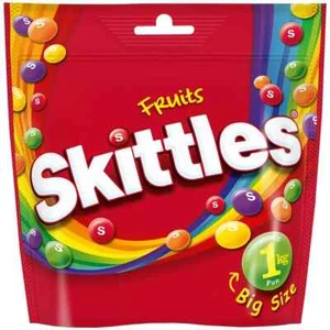 Skittles Sweets Fruit Chewy Bulk Sharing Bag 1 Kg - Vegan - Picture 1 of 1