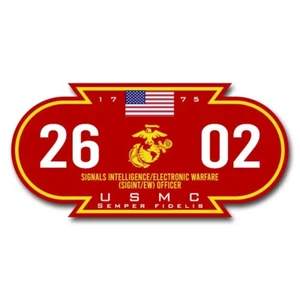 USMC 2602 MOS Decal - USMC Veteran Decal - Marine Corps - Devil Dog 3" Decal - Picture 1 of 1
