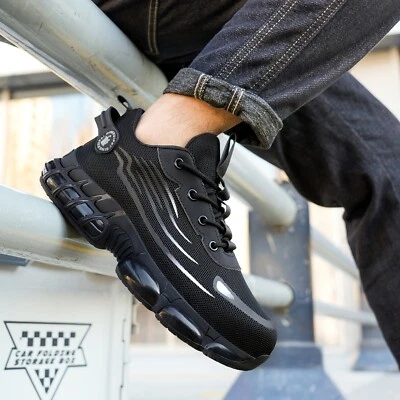 Steel Toe Safety Shoes Men Work Sneaker Breathable Industrial Non Slip US 5-12.5 - Image 1 of 4