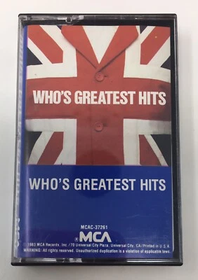 THE WHO “Greatest Hits” White Shell Cassette Tape 70s Classic Rock MCA 37261 - Image 1 of 4