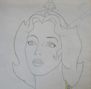 FLASH GORDON Dale Arden Production Art Hand Drawn Animation Drawing Art - Picture 1 of 3