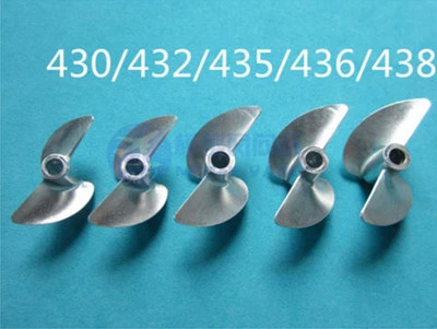 #1670 2 Blade Left Rotation CNC Aluminum Alloy Propeller Prop 4mm Shaft RC Boat  - Image 1 of 4