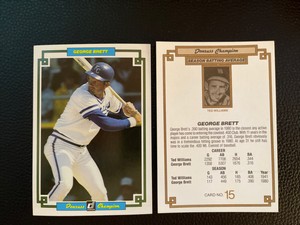 George Brett 1984 Donruss Champions Jumbo Card # 15 Kansas City Royals.  B0577
