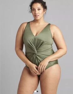Lane Bryant No Wire Twist Knot One Piece Badeanzug 14 - Bild 1 von 2