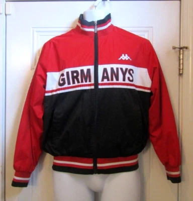 Chaqueta Bomber Kappa Roja Negra Girmanys Forrada Cremallera Completa Para Hombre Talla M/L Foto 1 de 4