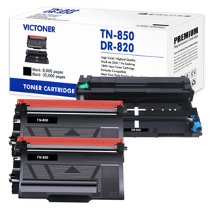 2*TN850 Toner + 1*DR820 Drum Compatible With Brother MFC-L5850DW L5900DW - Picture 1 of 11