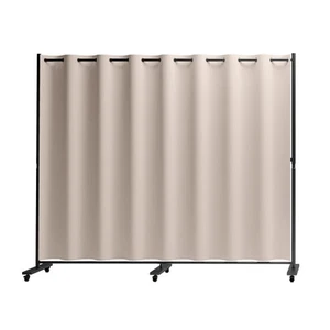 Adjustable Room Divider, 7 ft x 10 ft, Curtain Divider Stand, Black Metal Fra... - Picture 1 of 7