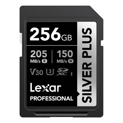 Lexar SDXC 256GB Professional Silver Plus 1066x UHS-I/ U3/A2/4K R205/W150 ( - Image 1 of 4