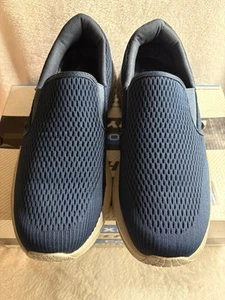 Skechers Mens 8.5 Slip On Shoe Comfort 232016 NVOR Memory Foam Air Cooled Relax  - Picture 1 of 15